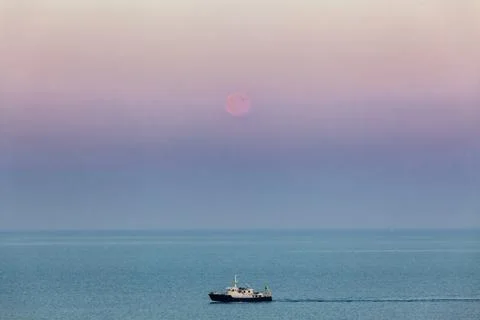 Moon at Dawn Stock Photos