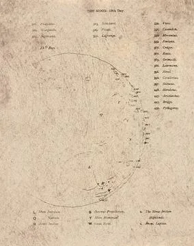 Moon Day 13 Feature Map Stock Photos