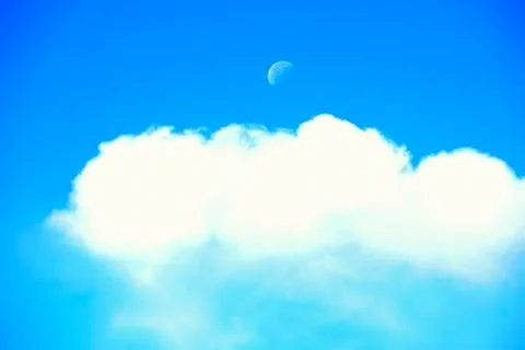 The moon by day Stock Photos