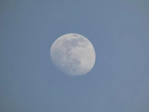 Moon at Daylight Stock Photos