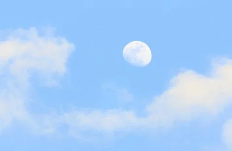 Moon in the daytime Stock Photos