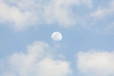 Moon in the daytime Stock Photos