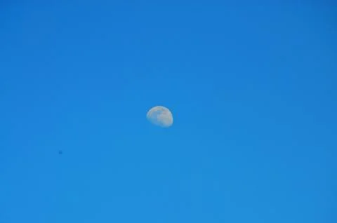 Moon in the daytime Stock Photos