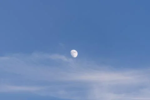 Moon in Daytime Sky Foto stock