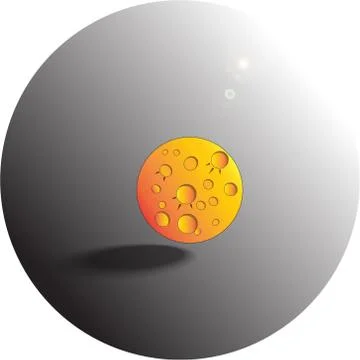 Moon design style as background. Stock Illustration