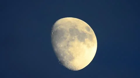Moon drifting across sky with clouds Stock Footage 11877519