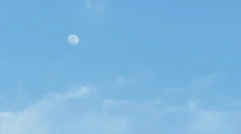 Moon during the day Video stock 10920802