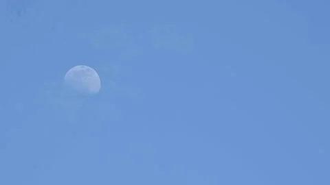 Moon during early evening 库存影片 242637658