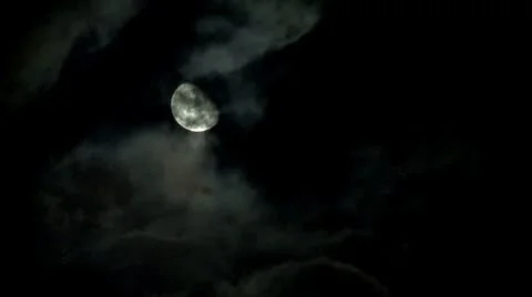 Moon during the night 3 Video stock 8853637