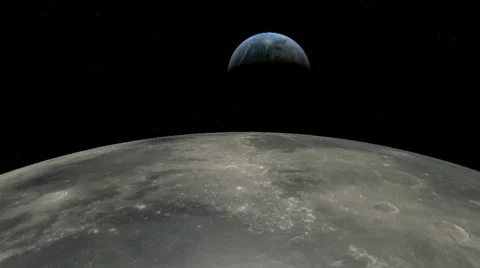 Moon to Earth 1080p HD Stock Footage 10726005