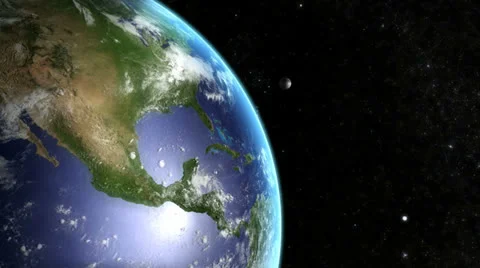 Moon - Earth flyby Stock Footage 26363252