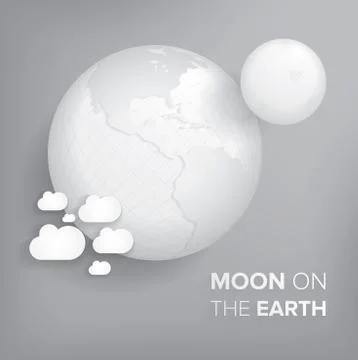 Moon on the earth Stock Illustration
