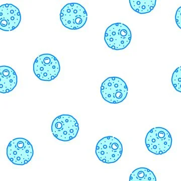 Moon earth natural satellite vector seamless pattern Illustrazione stock
