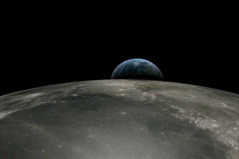 Moon to Earth NTSC Stock Footage 485991