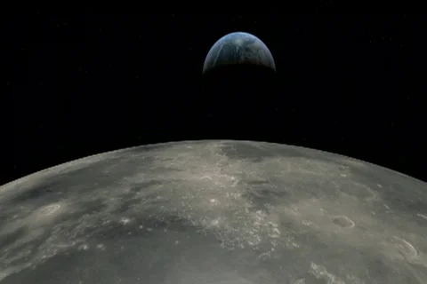 Moon to Earth NTSC Stock Footage 10725984
