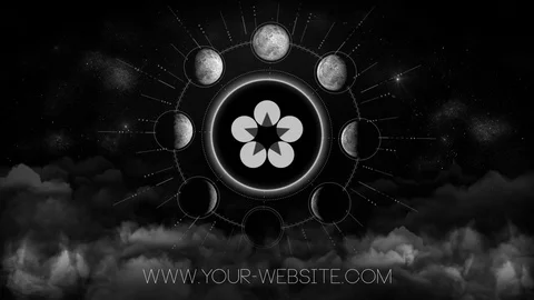 Moon Eclipse Calendar Logo Reveal After Effects stock