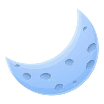 Moon eclipse icon, cartoon style Stock Illustration