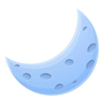 Moon eclipse icon, cartoon style Ilustração Stock