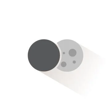 Moon eclipse. Isolated color icon. Weather vector illustration Ilustração Stock