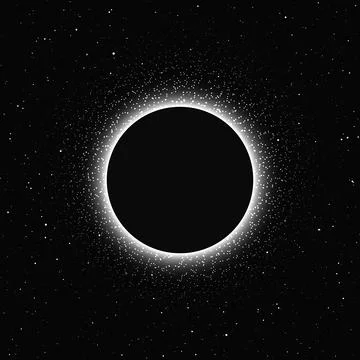 Moon eclipse isolated on dark background. Magic vector decorative elements Ilustração Stock