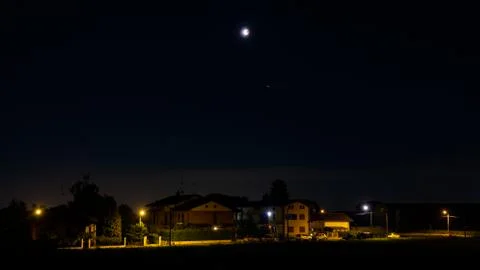 Moon eclipse in Italy Stock Photos