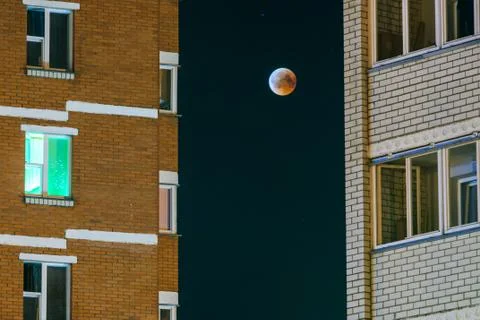 Moon Eclipse in July 27, 2018 Fotos Stock