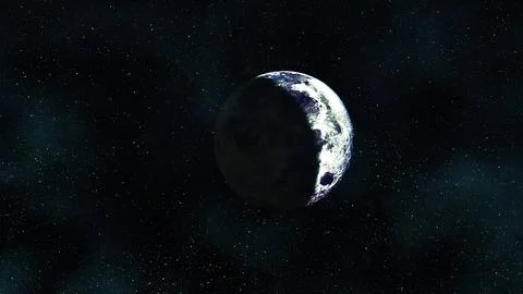 Moon eclipse over a big moon almost covered by the sun. Lunar blackout, stars Stock Photos