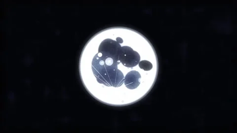 Moon eclipse phases animation showing lunar shadow cycle, astronomy footage Stock Footage 347945417