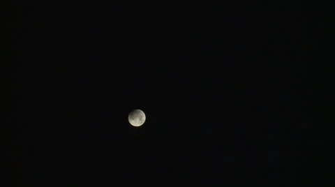 Moon Eclipse, shadow of Earth advances over moon Stock Footage 55278378