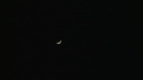 Moon Eclipse, shadow of Earth advances over moon Stock Footage 55281297