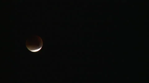 Moon Eclipse, shadow of Earth advances over moon Stock Footage 55293887