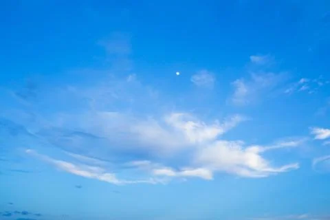 Moon on the evening sky. Stock Photos
