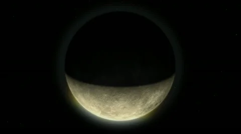 Moon evolution 02 Stock Footage 11238260