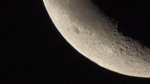 Moon Extreme Closeup Stock Footage 77127988