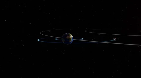 The moon far from the Earth，In the future 2 Video stock 53835351