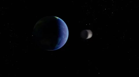 The moon far from the Earth，In the future Video stock 53835354