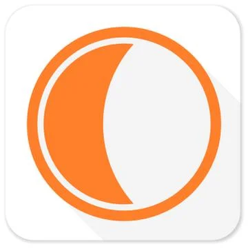 Moon flat icon Stock Illustration