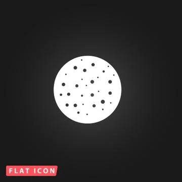 Moon flat icon Illustrazione stock
