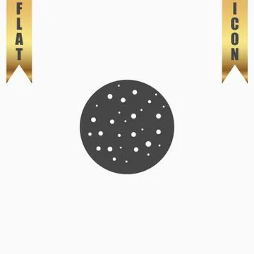 Moon flat icon Stock Illustration