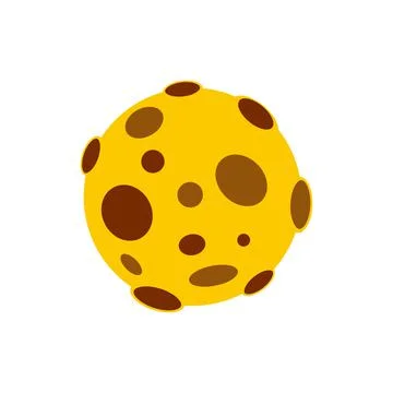 Moon flat icon Ilustração Stock