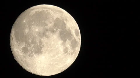 Moon floating in the night sky Stock Footage 65509781
