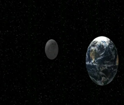 Moon Flyby to Earth Stock Footage 345230