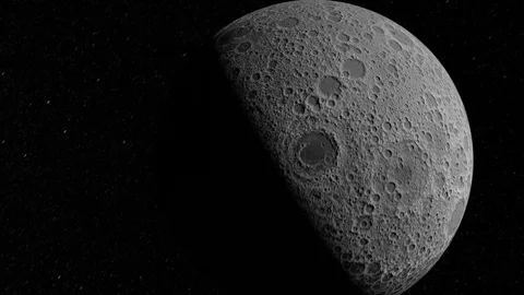 Moon Flyby Stock Footage 100289447
