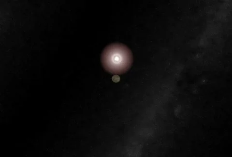 Moon flyby - NTSC Stockbeeldmateriaal 113536