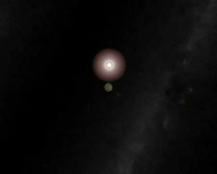 Moon flyby PAL Stockbeeldmateriaal 113518