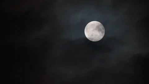 Moon with fog 3 Stock Footage 99306708
