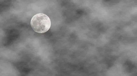 Moon &amp; Fog Stock Footage 1066320