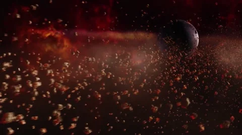 The moon formed Video stock 53370642