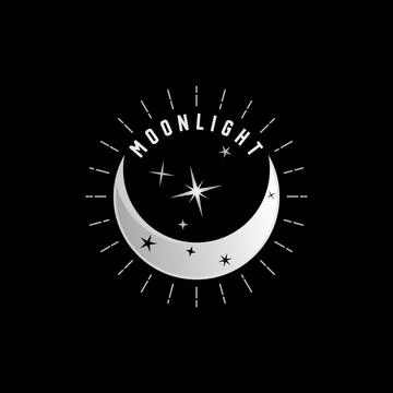 Moon free logo vector stock. Star abstract design concept. Ilustração Stock