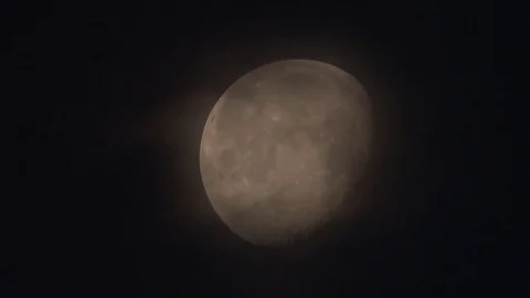 Moon Full Cloud 動画素材 77023424